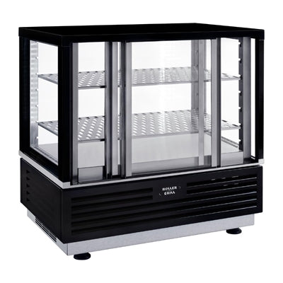 Roller Grill Self-Serve Countertop Display Fridge Black