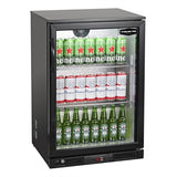 Sterling Pro Green Single Door Outdoor Bottle Cooler Black SP1LO-OUT-BK