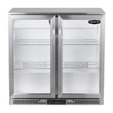 Sterling Pro Green SP2LO-OUT-STS Double Door Stainless Steel Outdoor Bottle Cooler
