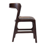 Copenhagen Dining Chairs in Dark Walnut & Bison Smoke (6 Pack)
