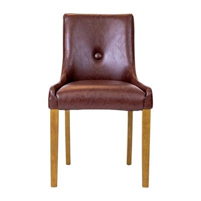 Bath Dining Chair in Weathered Oak & Bison Espresso (6 Pack)