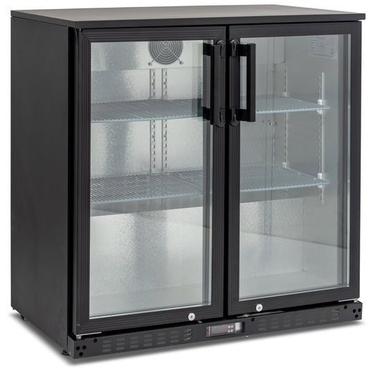 GRADED-00938-KBC2 Double Hinged Glass Door Bottle Cooler