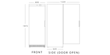 Graded 00513 Kicpr40 Lt Single Door White Laminated Service Cabinet 380 L