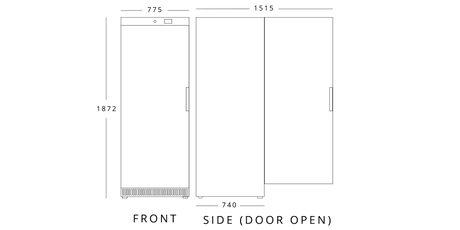 Graded 01060 Kicpr60 Lt Single Door White Laminated Service Cabinet 640 L – image 3