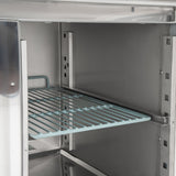 Compact Triple Door Refrigerated Prep Counter With Raised Collar