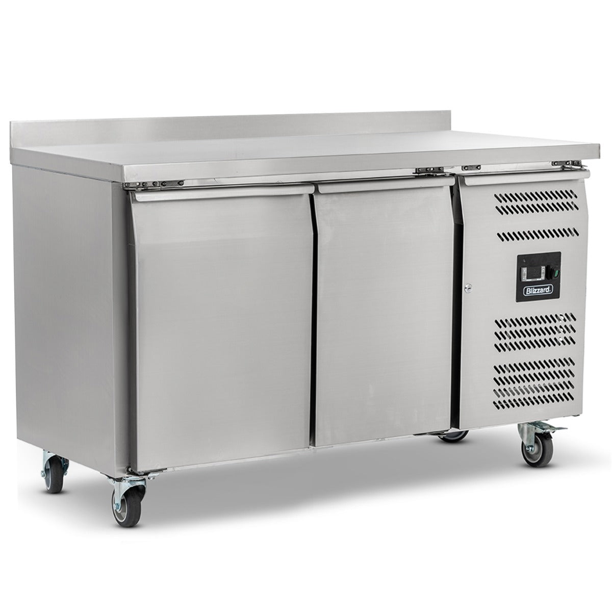 Double Hinged Door Counter Freezer With Upstand