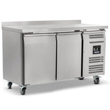 Double Hinged Door Counter Refrigerator With Upstand