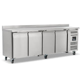 Four Hinged Door Counter Freezer With Upstand