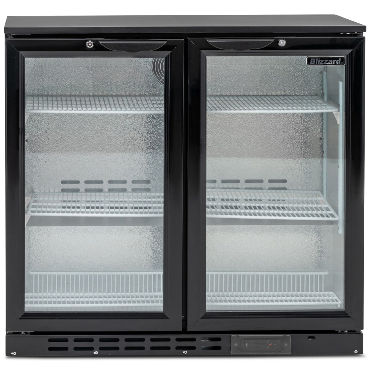 Low Height Double Hinged Glass Door Bottle Cooler