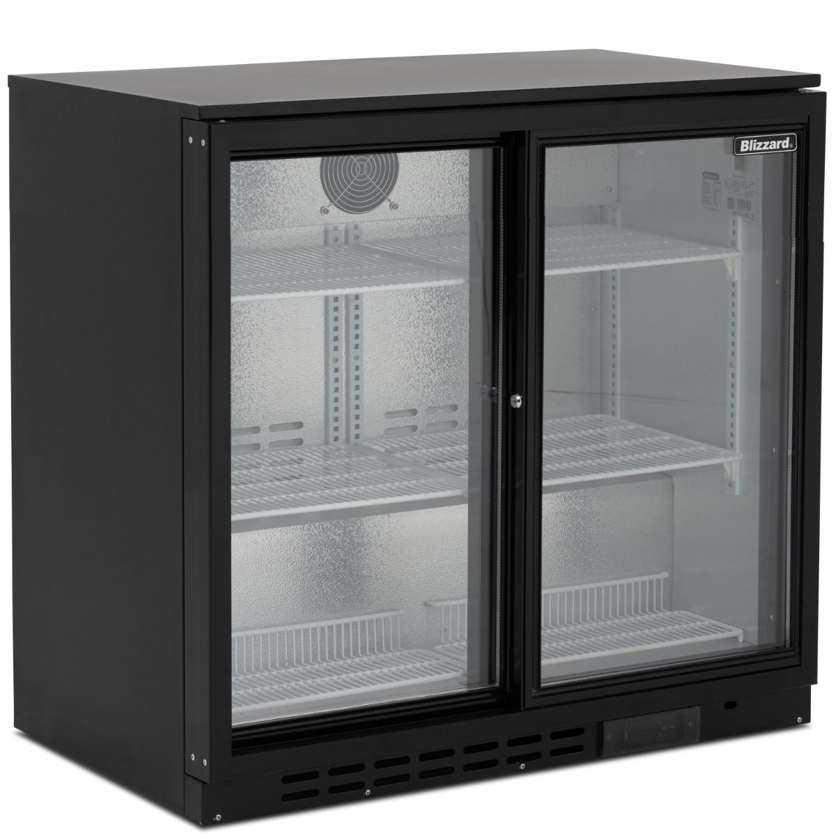 Graded 02118 Low Height Double Sliding Glass Door Bottle Cooler