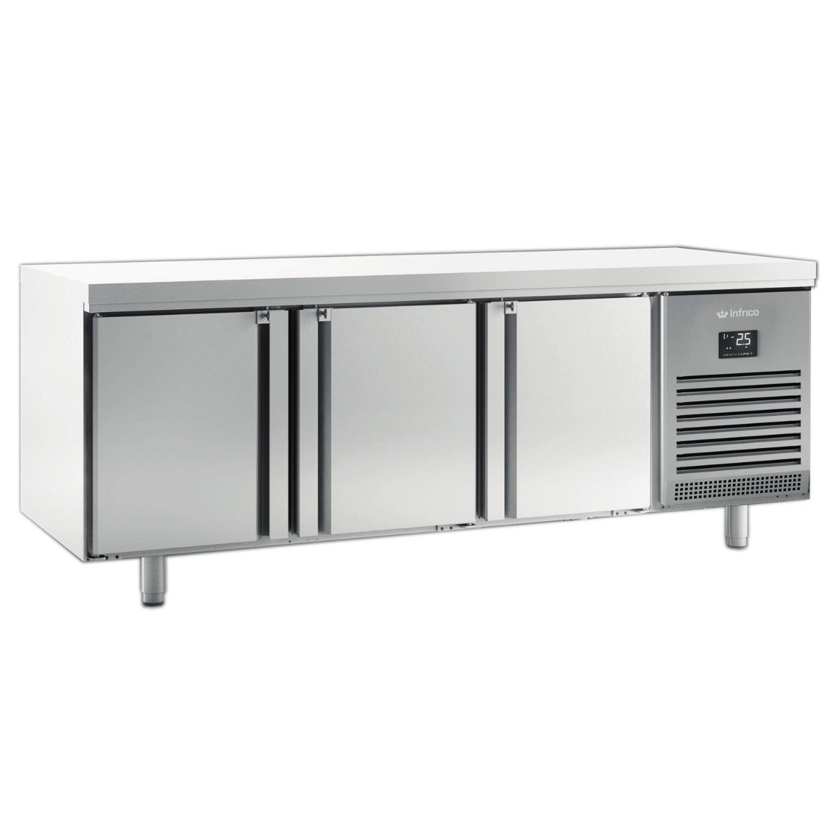 3 Door 800mm Depth Freezer Counter 625 L