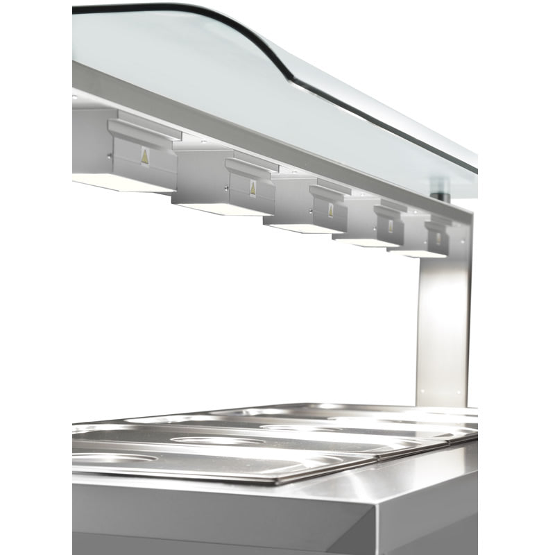 Bain Marie With Sneeze Guard 5x Gn1/1