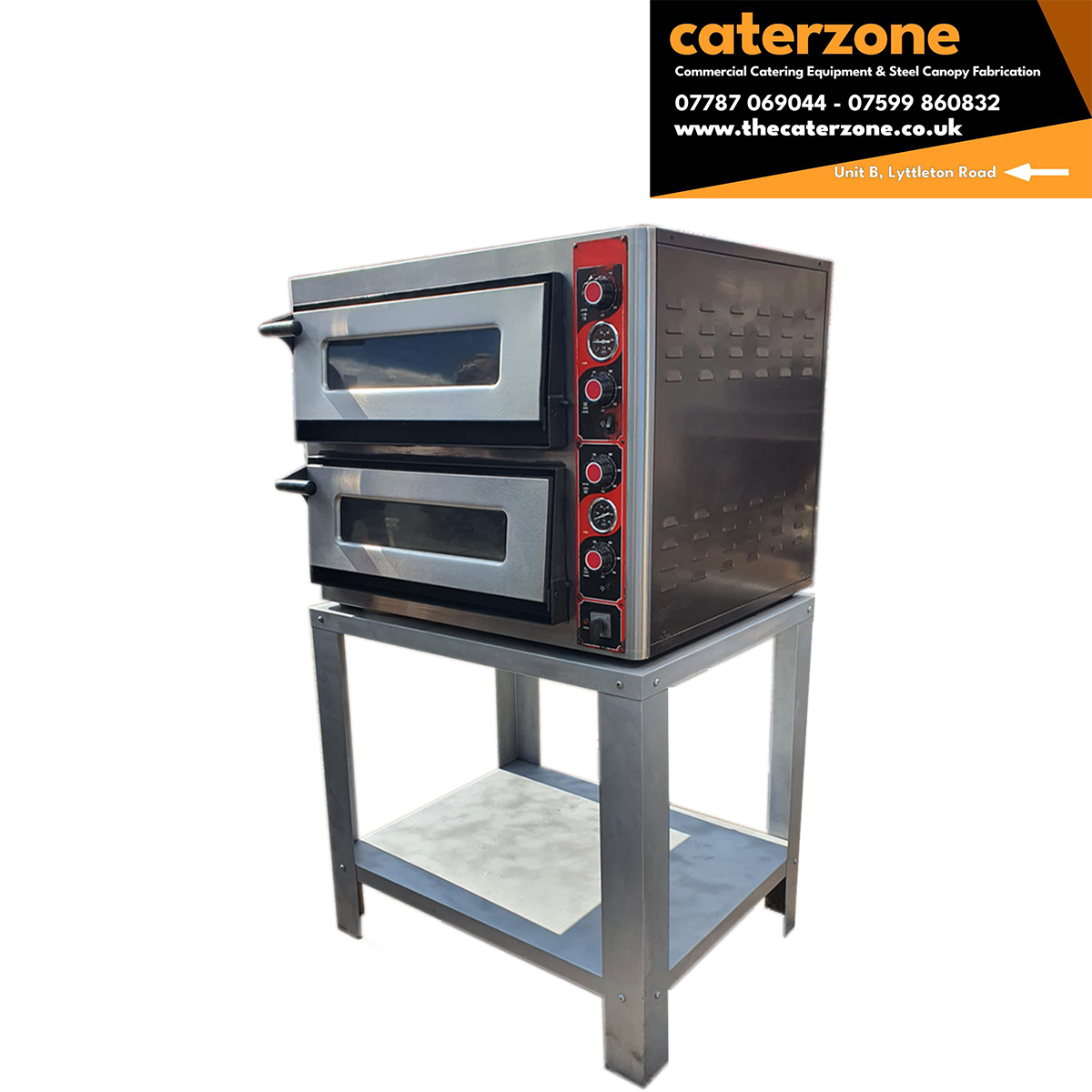 Pizzaboy Double Deck Electric Pizza Oven with Stand 8x12" Pizzas Single Phase Refurbished