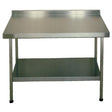 KWC DVS Stainless Steel Wall Table with Upstand 600x600mm