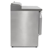 Compact Triple Door Counter Refrigerator With Raised Collar