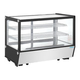Polar G-Series Countertop Display Fridge Black Square Glass 160Ltr