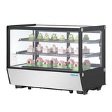 Polar G-Series Countertop Display Fridge Black Square Glass 160Ltr