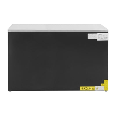 Polar G-Series Triple Door Counter Fridge Black 368Ltr