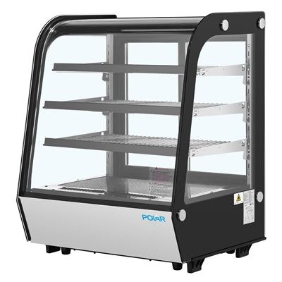 Polar G-Series Rounded Glass Countertop Display Fridge 145Ltr