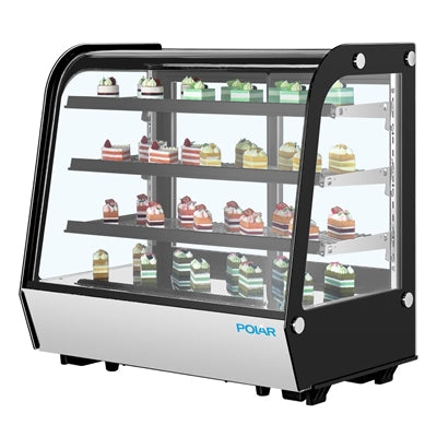 Polar G-Series Rounded Glass Countertop Display Fridge 185Ltr