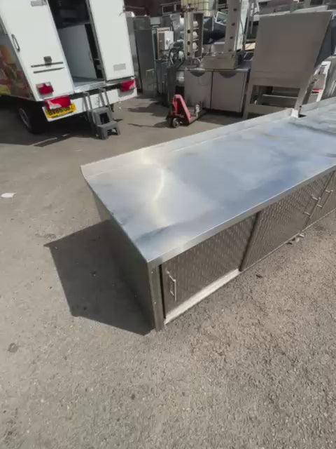 Commercial 308x77x74cm Cabinet Table - Used