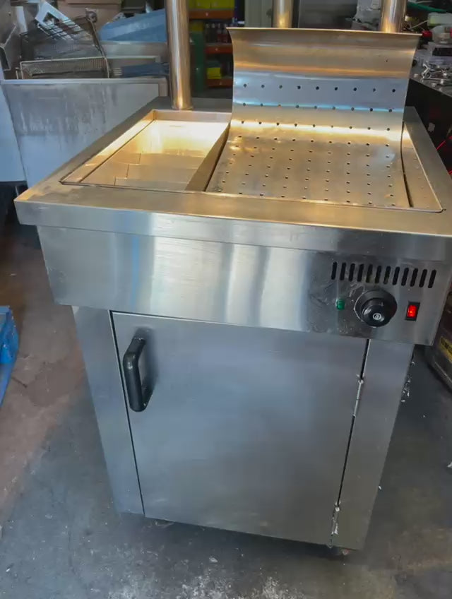 Refurbished Freestanding Chips Scuttle – 64x71x153 cm, 8kg Capacity