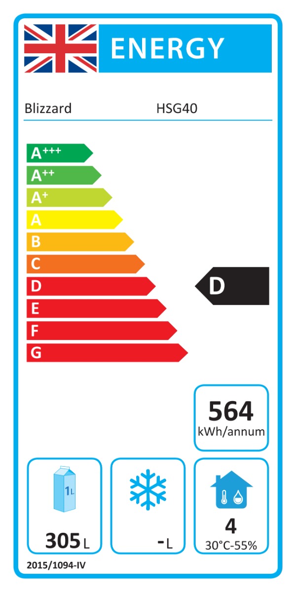 Upright 320 L Single Hinged Glass Door Refrigerator