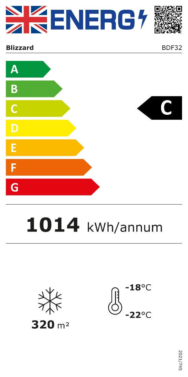 320 L Curved Glass Lid Freezer