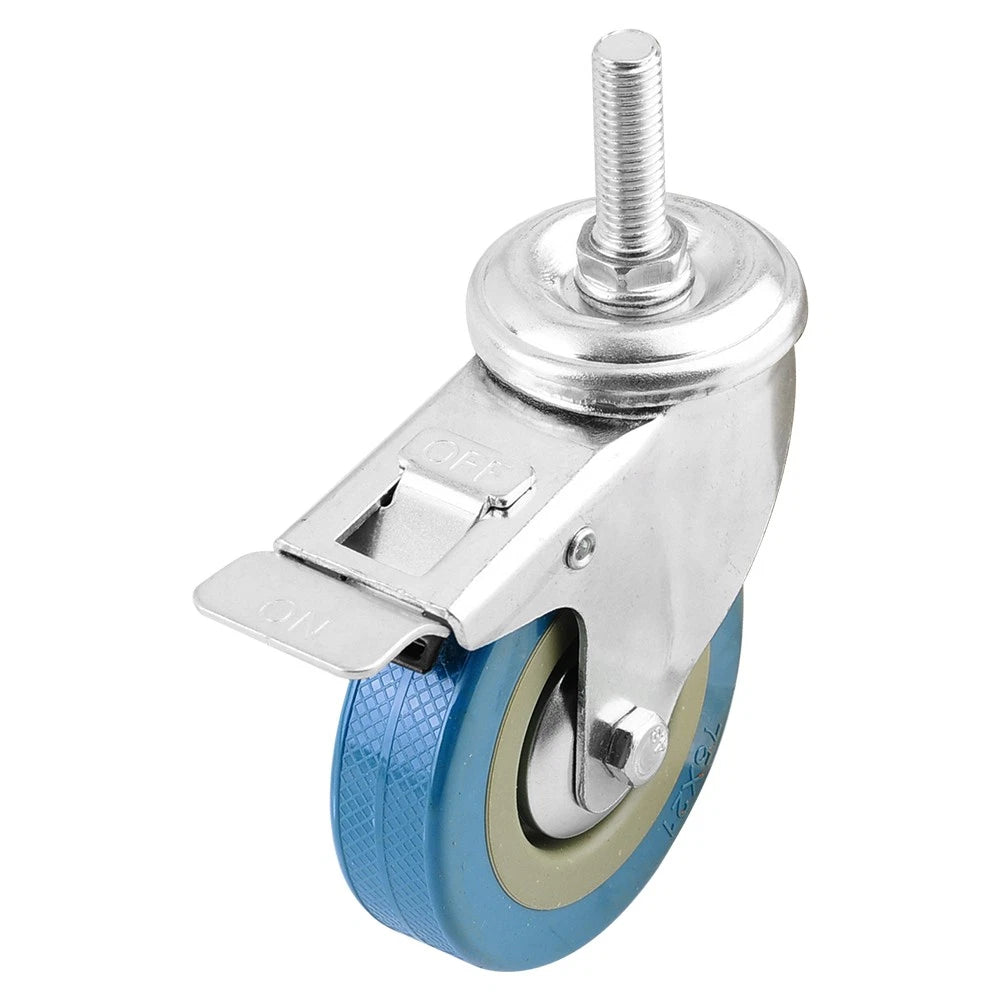 4 x Heavy Duty 100mm Swivel Castor Wheels w/ Brake Trolley Furniture Caster