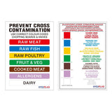 Hygiplas High Density 6-Piece Chopping Board with Rack 600x450x24mm