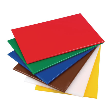 Hygiplas High Density 6-Piece Chopping Board with Rack 600x450x24mm