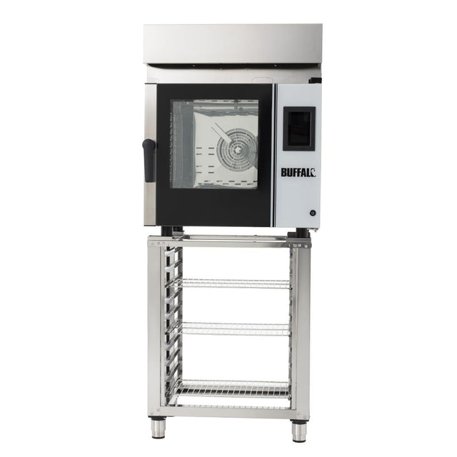 Buffalo Freestanding Smart Touchscreen Compact Combi Oven  6 x GN 1/1 with Installation Kit & Extraction Hood