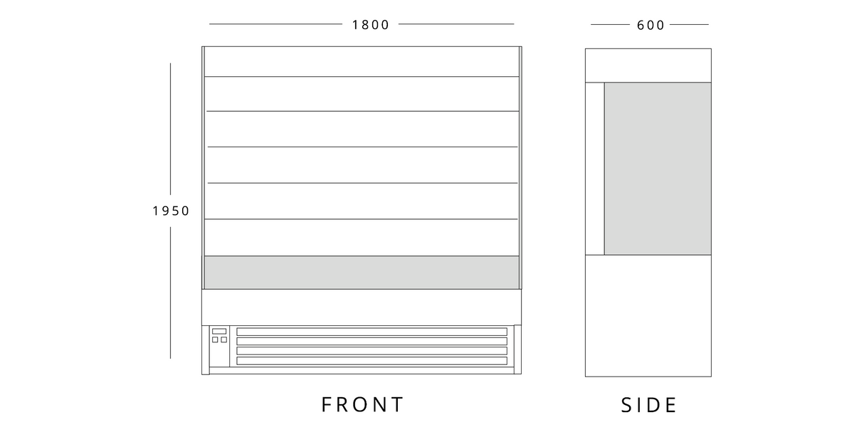 Stainless Steel Multideck 1800mm Wide