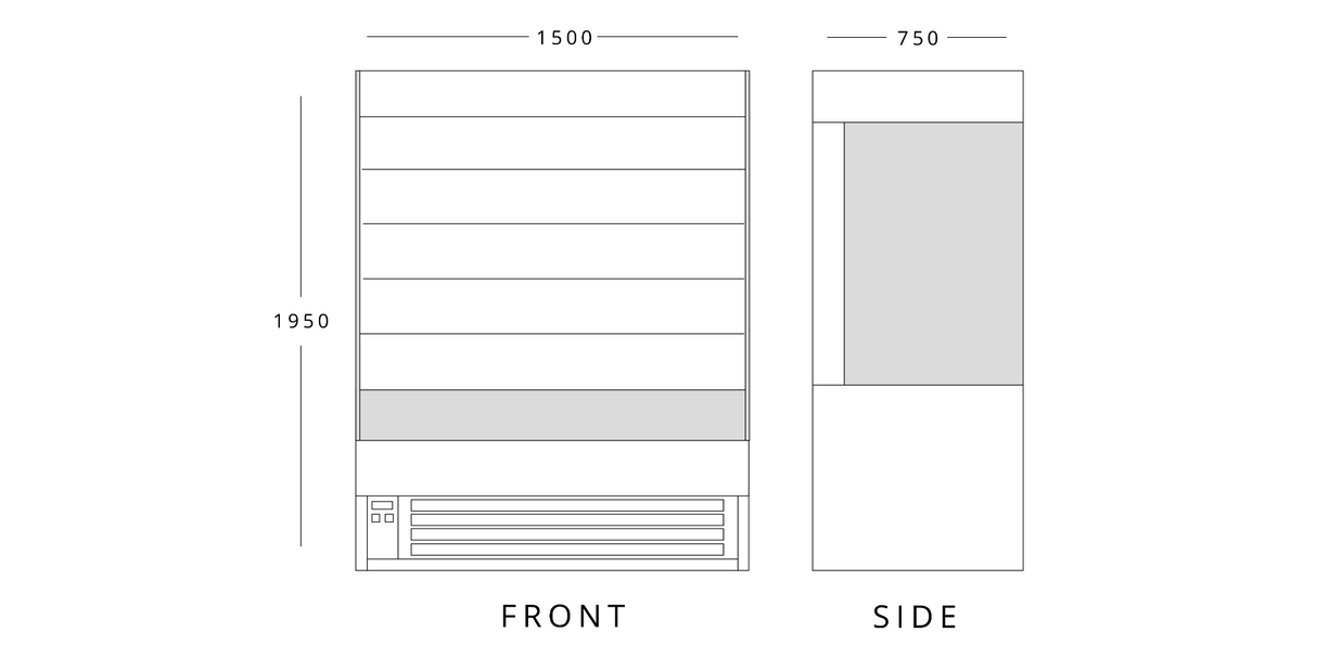 Stainless Steel Multideck 1500mm Wide