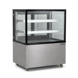 Flat Glass Triple Tier Refrigerated Serve Over Corner Counter