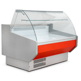 1.3m Curved Glass Serve Over Counter