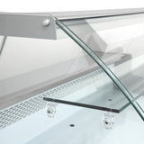 1.3m Curved Glass Serve Over Counter