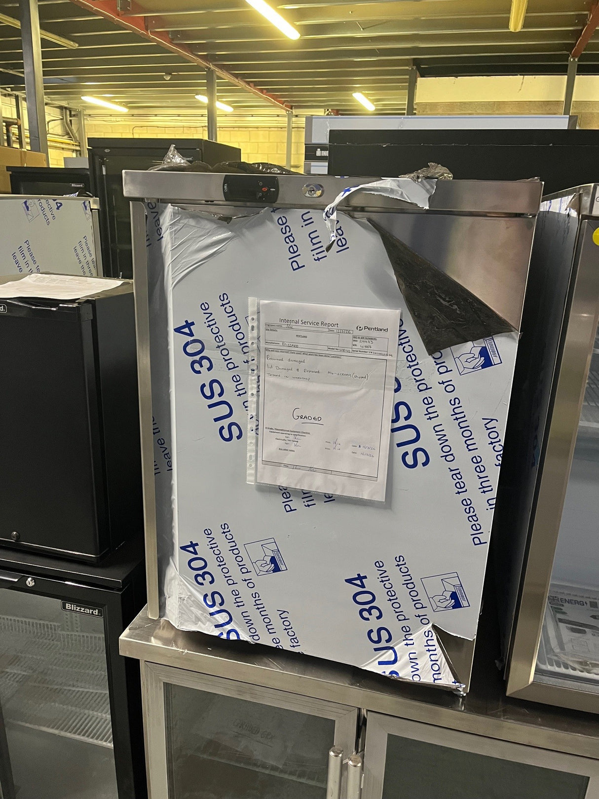 Single Hinged Door Under Counter Refrigerator