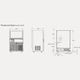 281001 - Cube Ice Machine 36kg (HAM-36K)