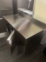 Double Hinged Door Counter Refrigerator With Upstand