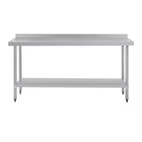 Vogue Stainless Steel Prep Table with Upstand 1800mm