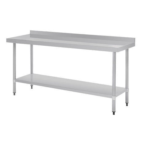 Vogue Stainless Steel Prep Table with Upstand 1800mm