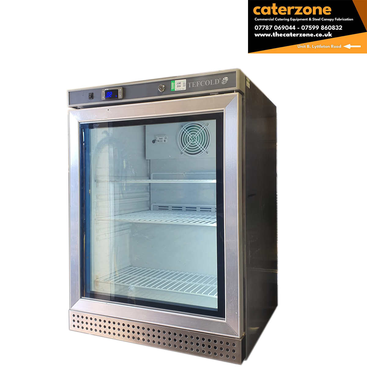 Undercounter Glass Door Display Freezer 60x59x85cm - B Grade