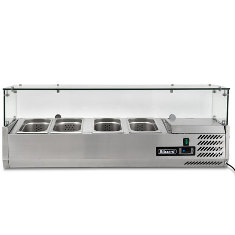 GRADED-00984 TOP1400CR Gastronorm Prep Top with Glass Cover 1400mm(W) – image 3