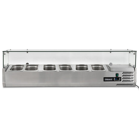 GRADED-00883-TOP1500 1/3 Gastronorm Prep Top with Glass Cover 1500mm(W) – image 3