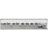 2m Glass Canopy 1/3 Gastronorm Prep Top
