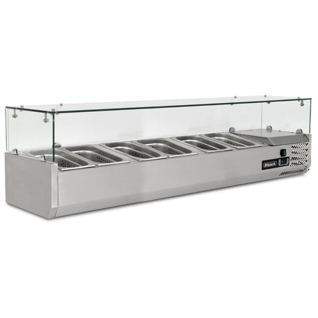 GRADED-00883-TOP1500 1/3 Gastronorm Prep Top with Glass Cover 1500mm(W)