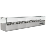 Graded 00985 Top2000 Cr 1/3 Gastronorm Prep Top With Glass Cover 2000mm(w)