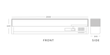 2m Glass Canopy 1/3 Gastronorm Prep Top