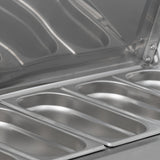 Graded 100004 Stainless Steel 1.5m Hinged 1/4 Gastronorm Prep Station